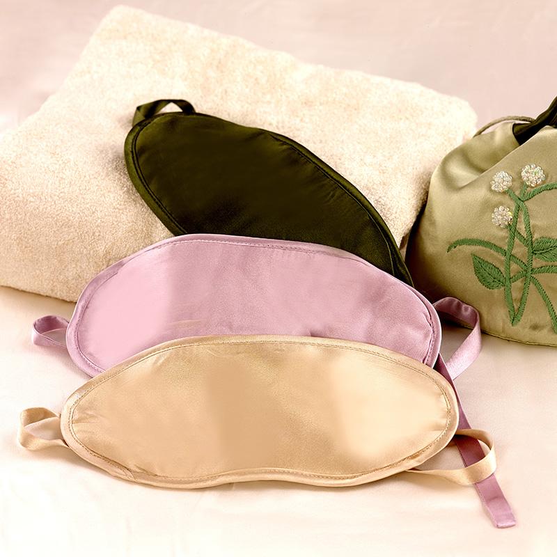 Kumi Kookoon Silk-Filled Eye Masks Fig Linens