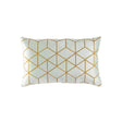 Lili Alessandra Cube Sm Rectangle Pillow Aquamarine / Gold 14x22