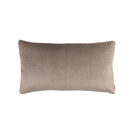 Fig Linens - Valentina Buff Quilted Large Rectangle Pillow by Lili Alessandra 