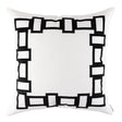 Lili Alessandra Peru Euro Border Pillow White / Black 28x28