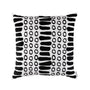 Lili Alessandra Peru Square Pillow White / Black 24x24 - Fig Linens and Home