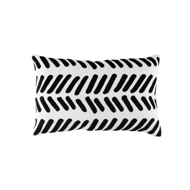 Lili Alessandra Peru Sm Rectangle Pillow White / Black 14x22