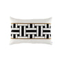 Lili Alessandra Tommy Sm Rectangle Pillow Ivory / Black / Gold 14x22