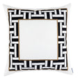 Lili Alessandra Tommy Euro Border Pillow Ivory / Black / Gold 28x28