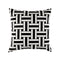 Lili Alessandra Tommy Square Pillow Ivory / Black 24x24