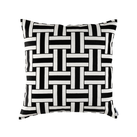 Lili Alessandra Tommy Square Pillow Ivory / Black 24x24