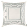 Lili Alessandra Trey Euro Border Pillow Ivory / Aquamarine 28x28