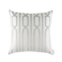 Lili Alessandra Trey Square Pillow Ivory / Aquamarine 24x24 - Fig Linens and Home