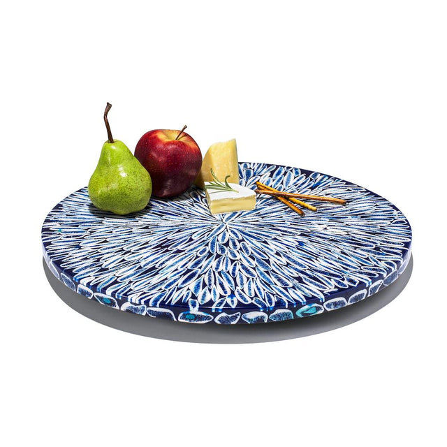 Blue Almendro Revolving Tray | Lazy Susan by LaDorada