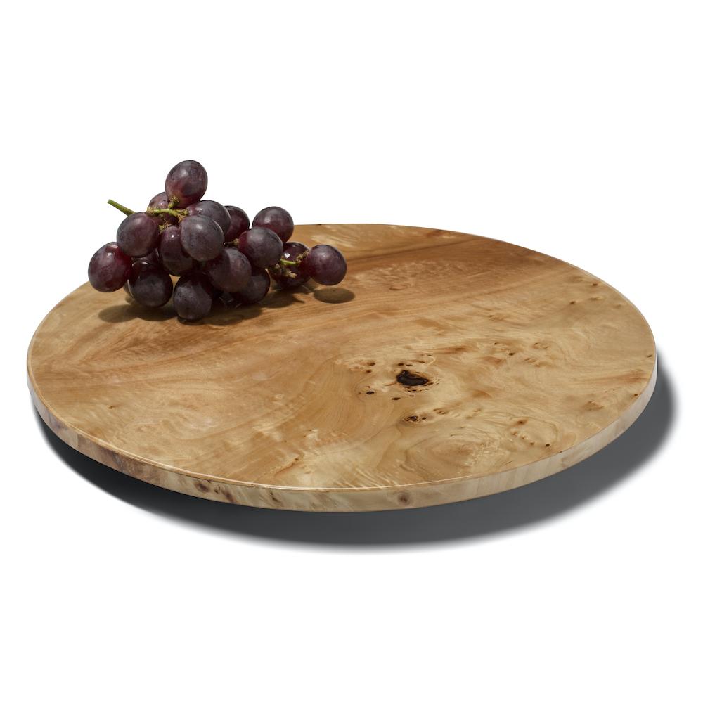 Burl Veneer Revolving Tray | LaDorada Lazy Susan