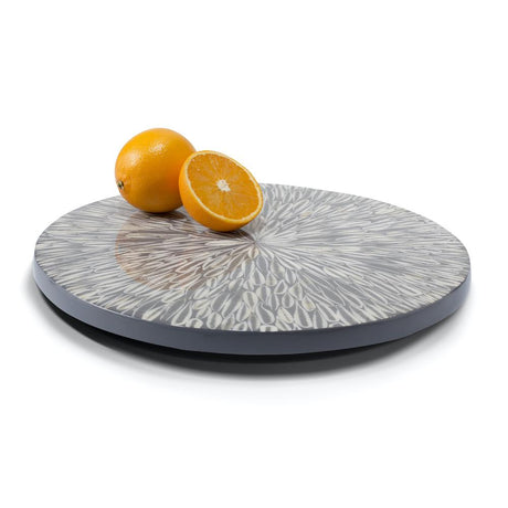 Gray Almendro Revolving Tray | LaDorada Lazy Susan at Fig Linens