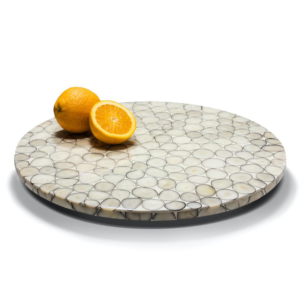 Lazy Susan Tagua Tray at Fig Linens | Ladorada