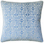 Labyrinth Velvet Blue - Throw Pillow by Ryan Studio