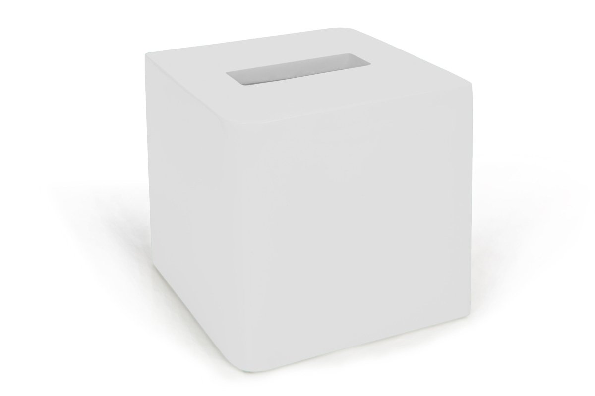 Kassatex Lacca White Tissue Box Cover