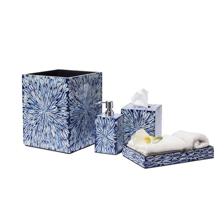 Blue Almendro Bath Accessories | Ladorada at Fig Linens