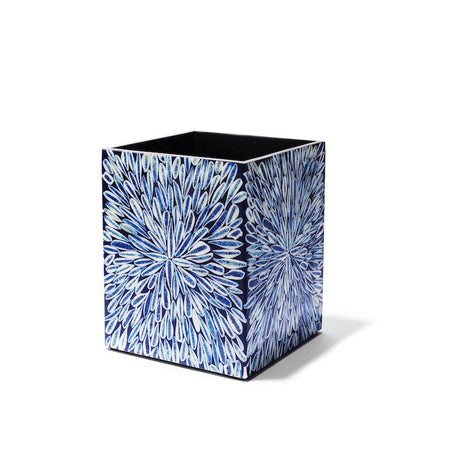 Blue Almendro Wastebasket | Ladorada at Fig Linens