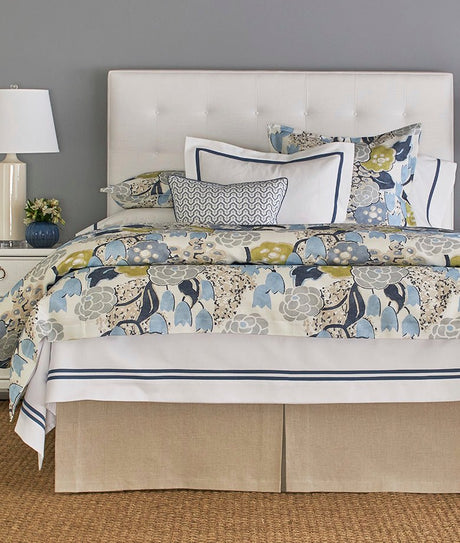 Legacy Home - Laura Bedding - Thibaut Anna French Fabric Floral Print shown with Somerset Coverlet.