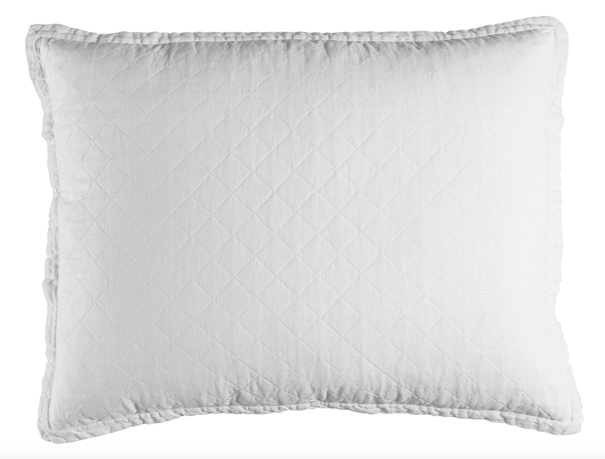 Lili Alessandra Emily White Standard Pillow