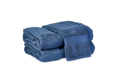 Matouk Lotus Indigo Bath Towels at Fig Linens