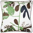 Matisse Leaf Black and Green - Throw Pillow by Ryan Studio