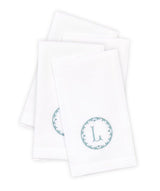 Matouk Carta Linens Guest Towels - Monogrammed in Letter L