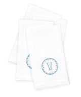 Matouk Carta Linens Guest Towels - Monogrammed in Letter V