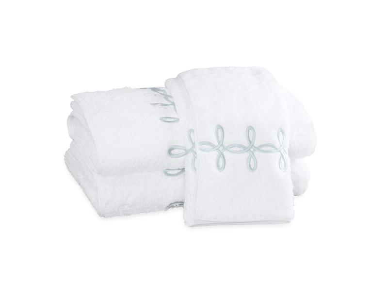 Matouk Gordian Knot Blue Bath Towels