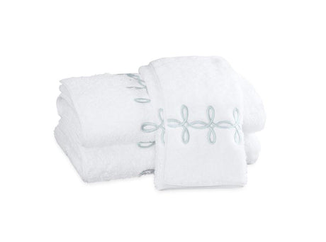 Matouk Gordian Knot Blue Bath Towels