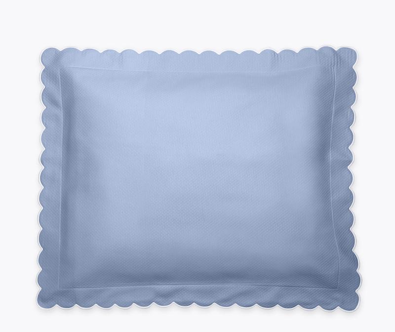 Matouk Diamond Pique Azure Sham | Fig Linens