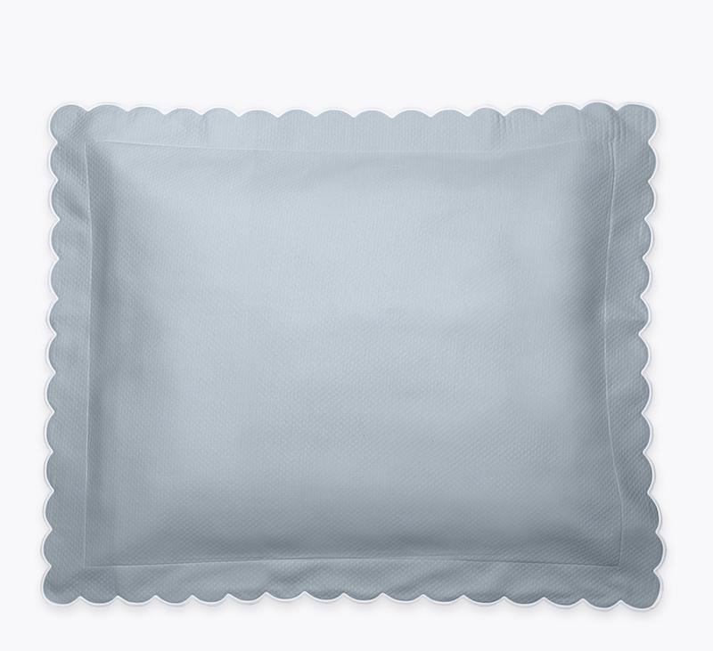 Matouk Diamond Pique Hazy Blue Sham | Fig Linens