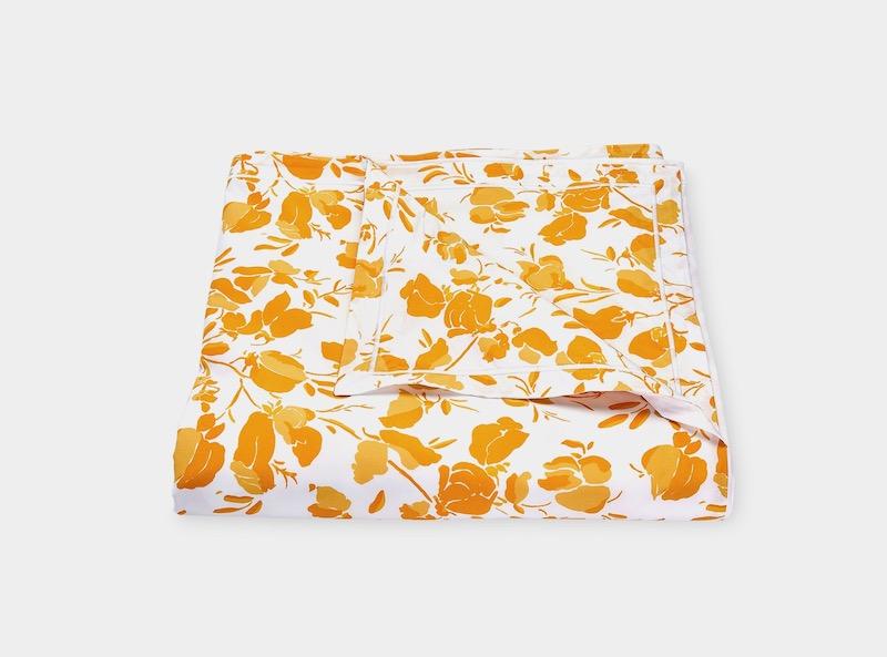 Matouk Alexandra Goldenrod Yellow Duvet Cover | Fig Linens