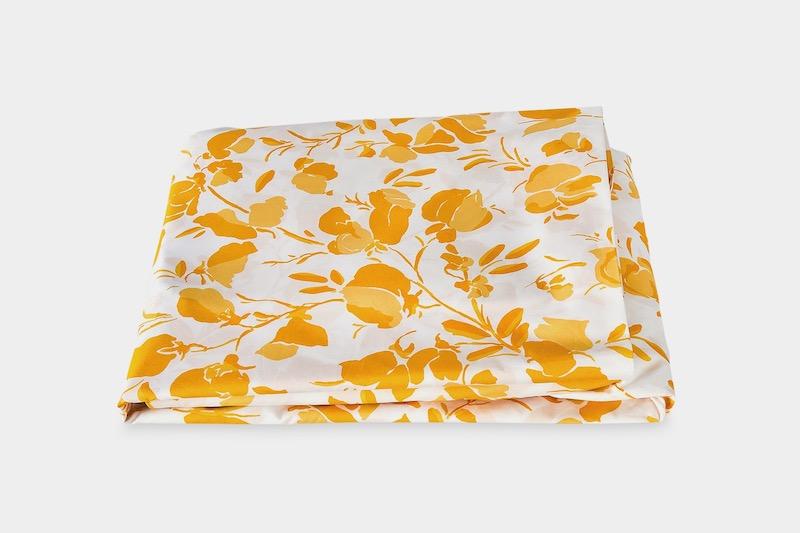 Matouk Alexandra Goldenrod Yellow Fitted Sheet | Fig Linens