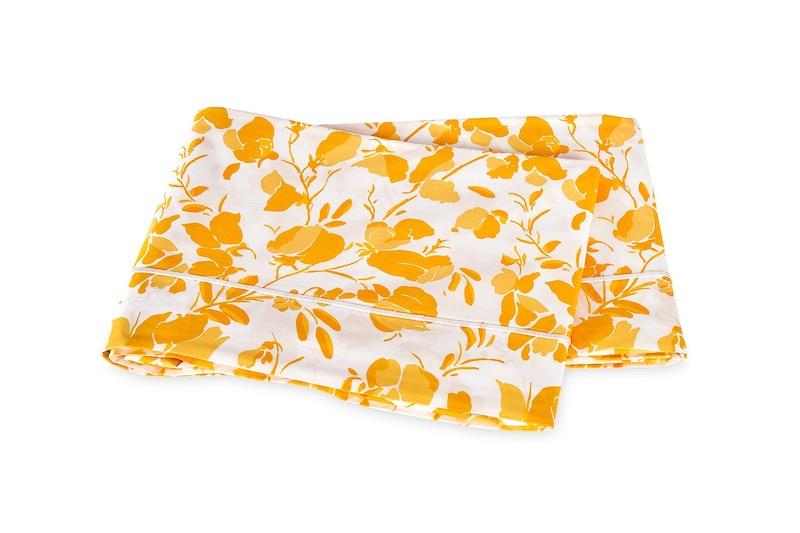 Matouk Alexandra Goldenrod Yellow Flat Sheet | Fig Linens