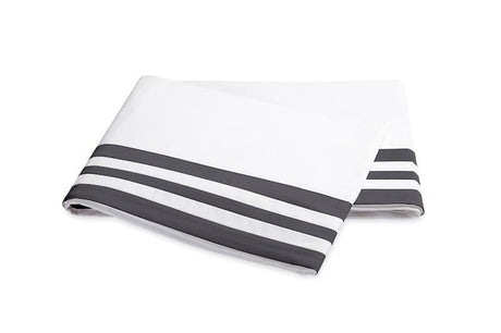 Allegro Charcoal Flat Sheet | Matouk at Fig Linens