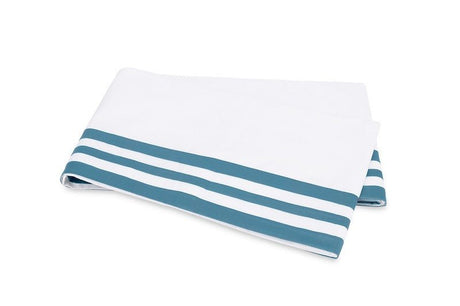 Matouk Allegro Sea Flat Sheet - Matouk Bedding at Fig Linens and Home