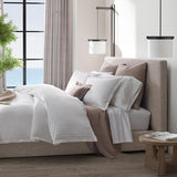 Amalfi Bedding by Matouk | Cotton Percale Striped Sheets & Striped Duvet Covers