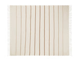 Throw Blanket - Amelia Stripe Parchment Throw by Matouk - Open Full View