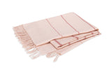 Throw Blanket - Amelia Stripe Slipper Pink Throw by Matouk - Folded