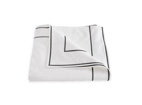 Ansonia Charcoal Duvet Cover | Matouk at Fig Linens