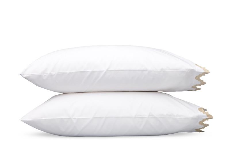 Aziza Champagne Pillowcase | Matouk at Fig Linens and Home