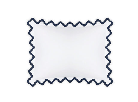 Aziza Navy Blue Pillow Sham | Matouk Bedding at Fig Linens and Home