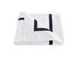 Matouk Lowell Navy Duvet Cover | Percale Bedding at Fig Linens