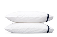 Thumbnail for Matouk Lowell Navy Pillowcase | Percale Bedding at Fig Linens