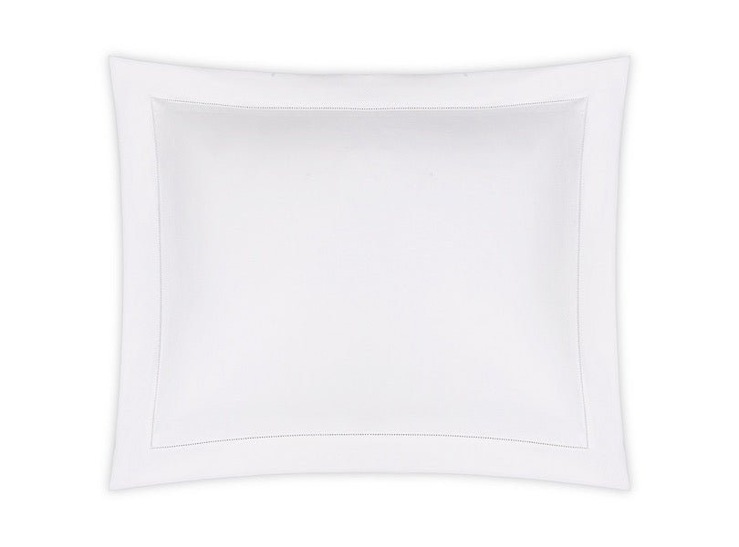 Matouk Bedding - Bergamo Hemstitch Pillow Sham in White - Fig Linens and Home