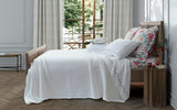 Matouk Coverlet - Selah White Blanket at Fig Linens and Home