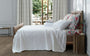 Matouk Coverlet - Selah White Blanket at Fig Linens and Home