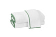 Cairo Towels in White with Palm Green | Matouk Bath at Fig Linens and Home