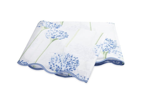 Matouk Charlotte Azure Flat Sheet | Matouk Lulu DK at Fig Linens