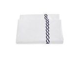 Matouk Classic Chain Navy Duvet Cover | Fig Linens and Home