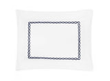 Matouk Classic Chain Navy Pillow Sham | Fig Linens and Home